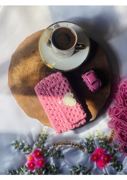 El Yapımı Kadın Kartlık ve Cüzdan Pembe modelleri