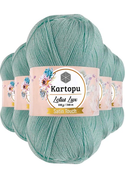 5 Adet Lotus Lux Bikini Büstiyer Bluz Simli Örgü İpi K507 Mint