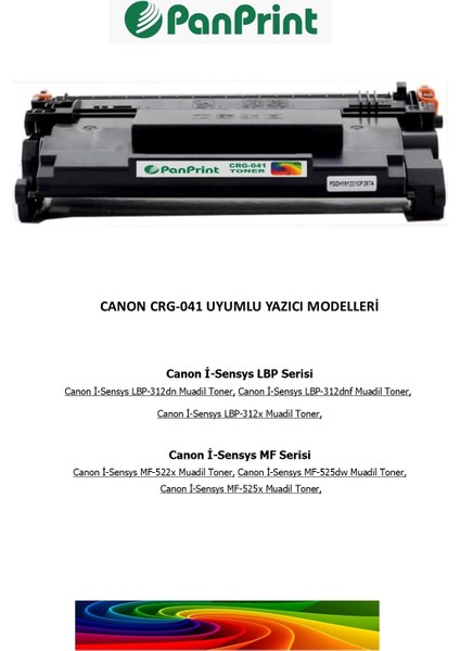 Canon I-Sensys LBP-312DNF Muadil Toner Yüksek Kapasiteli (9000 Sf.) fiyatları