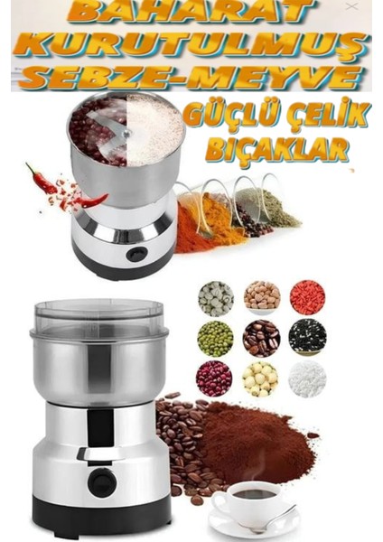 Elektrikli Kahve ve Baharat Öğütücü Çelik Öğütücü Değirmen Ev Tipi