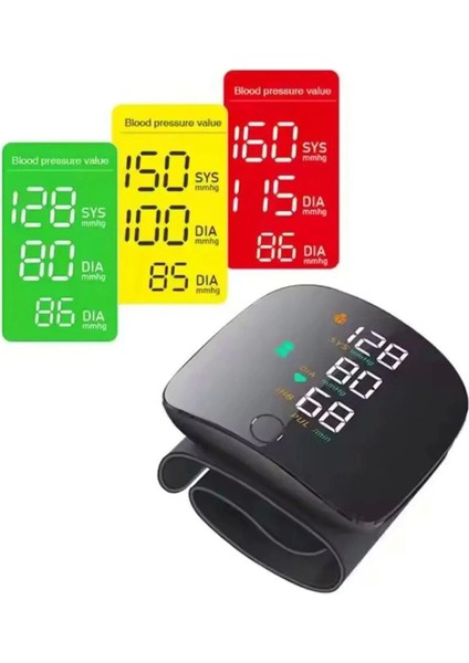 Renkli LCD Ekranlı Bilekten Tansiyon Aleti – Taşınabilir ve Kolay Kullanım Tansiyon Aleti