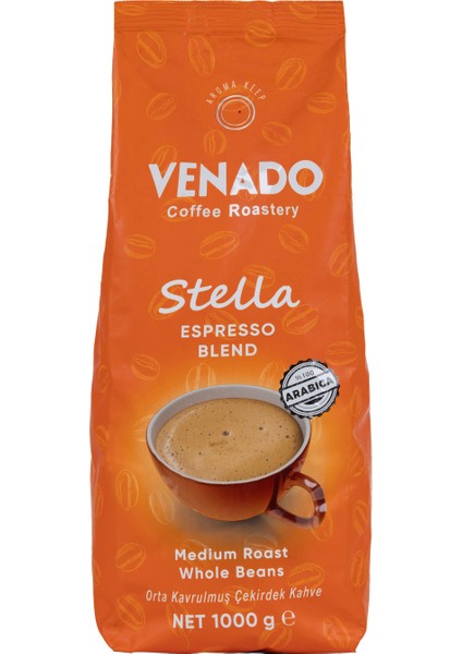 Venado Stella Espresso Blend - Medium Roast - Çekirdek Kahve - 1000G