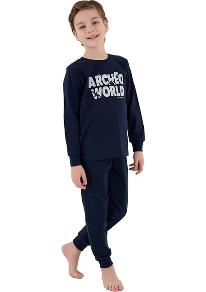 Rolypoly RP3684-G Erkek Garson Boy Çocuk Kışlık Ikili Pijama Takım