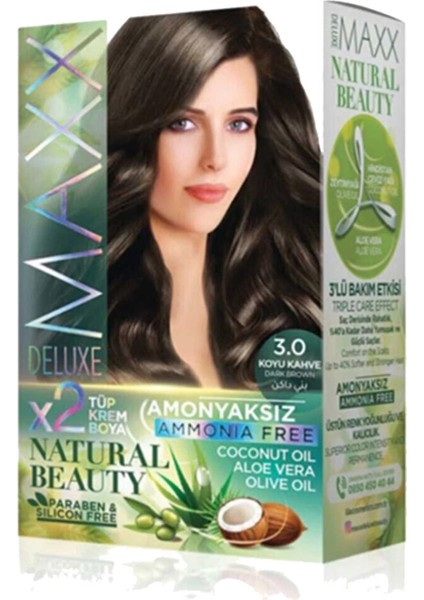 Litaetrend Natural Beauty Amonyaksız Saç Boyası 3.0 Koyu Kahve