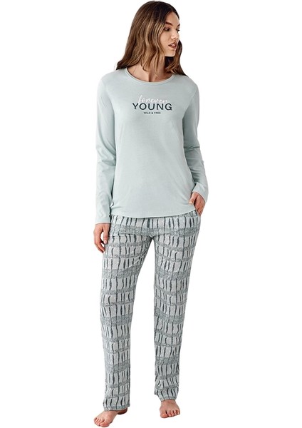 AR3405-S Kadın Ikili Kışlık Pijama Takım