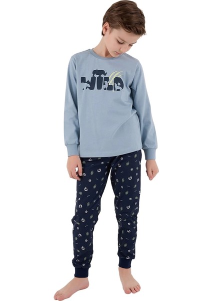 Rolypoly RP3683-G Erkek Garson Boy Çocuk Kışlık Ikili Pijama Takım