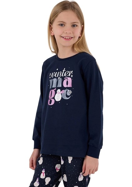 Rolypoly RP3712-G Kız Çocuk Garson Boy Kışlık Ikili Pijama Takım