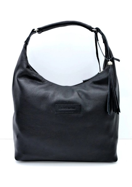 Kadın Siyah Linda Hakiki Deri Çanta