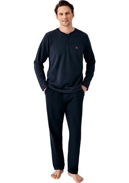 AR3503-X Erkek Kışlık Büyük Beden Ikili Pijama Takım
