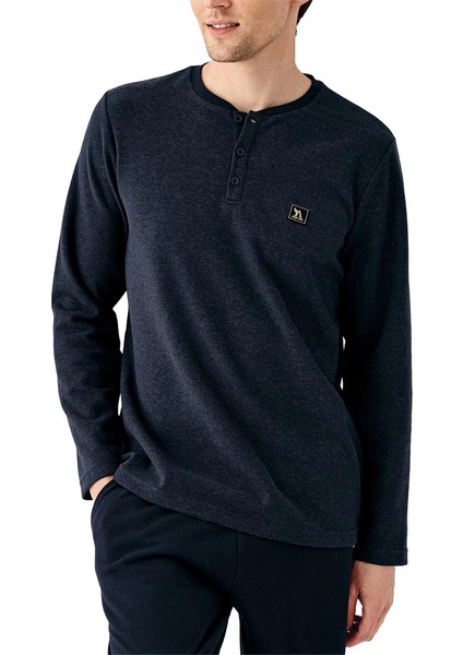 AR3503-X Erkek Kışlık Büyük Beden Ikili Pijama Takım modelleri