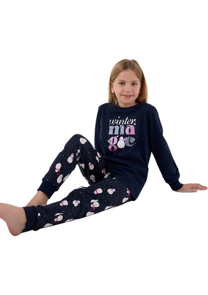 Rolypoly RP3712-G Kız Çocuk Garson Boy Kışlık Ikili Pijama Takım fırsatları
