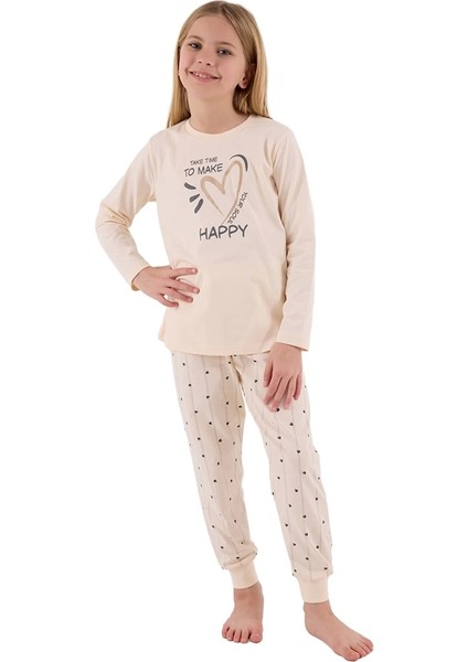 AR3434-G Anne Kız Kışlık Ikili Pijama Takım (Kız)