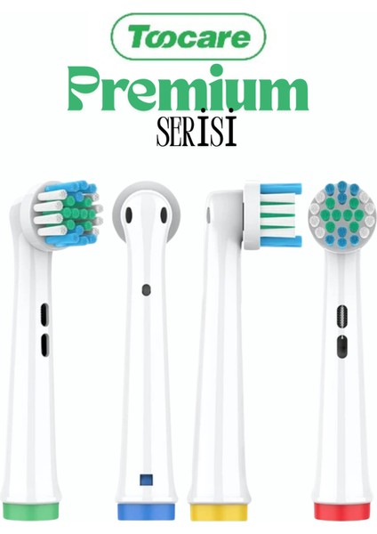 Oral-B Şarjlı Diş Fırçası Uyumlu 4 Adet Premium Kalite Yedek Başlık