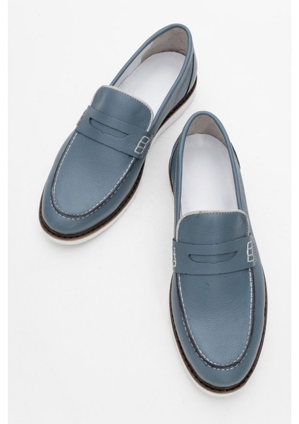 Hakiki Deri, Bağcıksız, Iç Dış Deri Erkek Ayakkabı