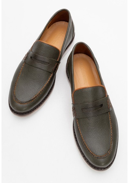 Hakiki Deri, Bağcıksız, Iç Dış Deri Erkek Ayakkabı