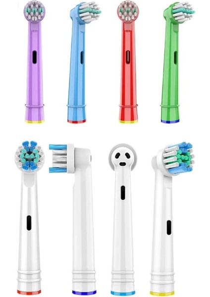 Oral-B Diş Fırçaları Için 4 Adet Çocuk 4 Adet Yetişkin Yedek Başlığı