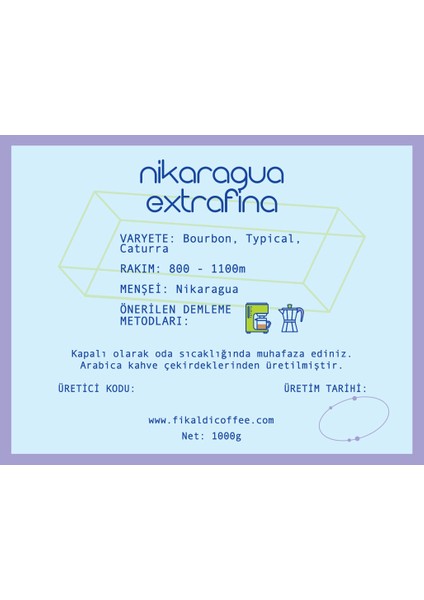Nikaragua Extrafina Çekirdek Kahve 1000GR fırsatları