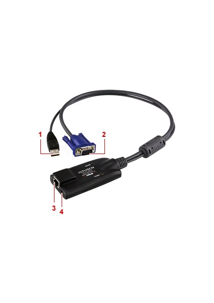 USB Sanal Ortam Kvm Adaptörü(Cpu Modül), Maksimum Mesafe 50 Metre&lt;br&gt; usb VGA Virtual Media Kvm Adapter