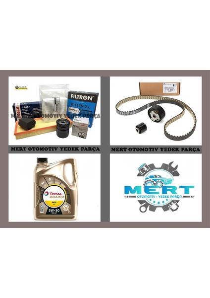 Peugeot 208 1.2 Puretech Komple Bakım Seti ve Ineo Htc Motor Yağı 110 Hp