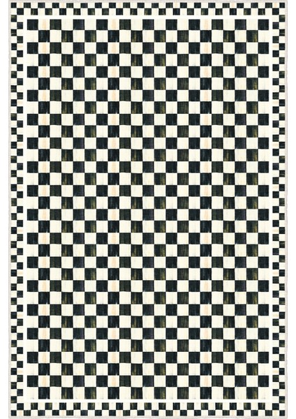 Dama Desenli Kaymaz Taban Yıkanabilir Salon Halısı indirimleri