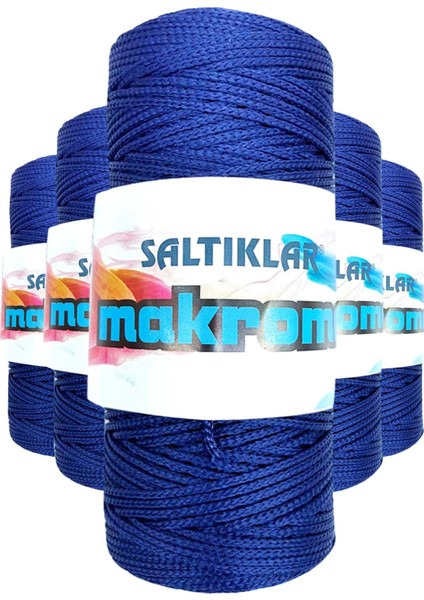 5 Adet Polyester Makrome İpi 370 Lacivert 100 gr