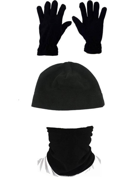 Siyah 3'lü Set: Bere Boyunluk Eldiven Termal Çorap Hediyelidir.