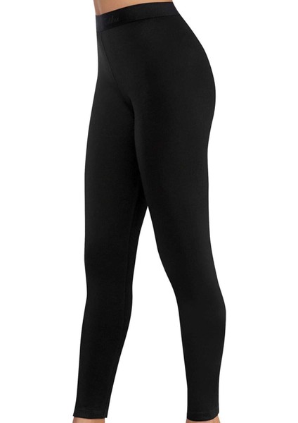 Kadın Siyah 2 Li Paket Termal Tayt