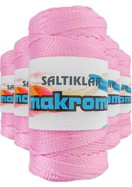 5 Adet Polyester Makrome İpi 1545 Pembe 100 gr