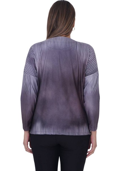 Büyük Beden Kabartma Çiçek Boyama Boncuk İşleme Kışlık Bluz fiyatları