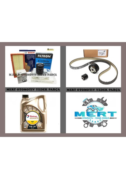 C4 Cactus 1.2 E-Vti Puretech Komple Bakım Seti ve Ineo Htc Motor Yağı 82 Hp