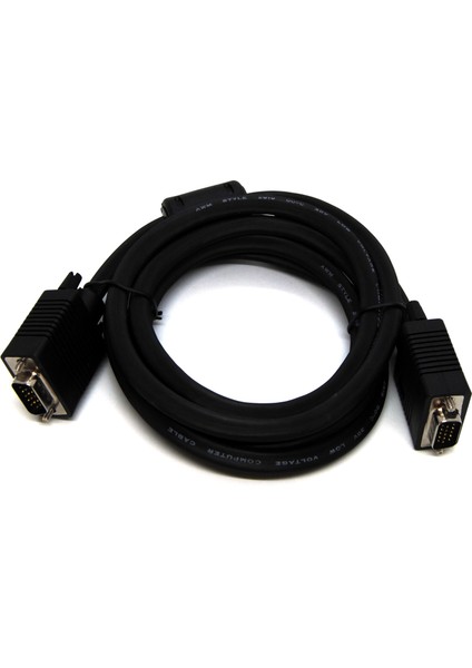 Beek VGA Monitör Kablosu, Dsub 15 Erkek &lt;-&gt; Dsub 15 Erkek, 3 Metre, 3coax/7c, AWG28, 2x Ferrite Filtreli, Siyah Renk&lt;br&gt; beek VGA 3 mt Cable M/m With Filter