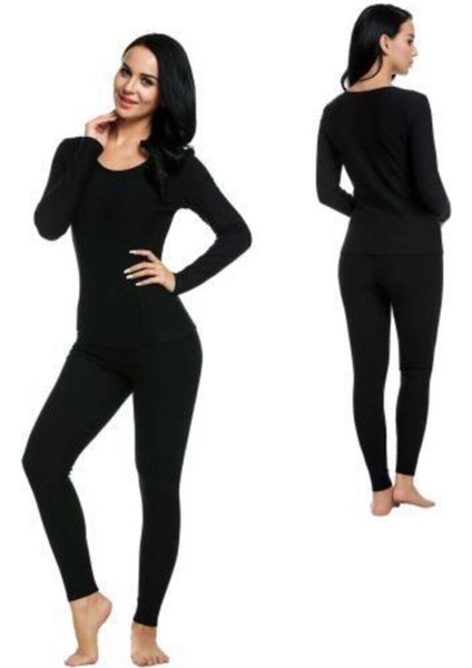 Kadın Siyah Termal Içlik Alt Üst Takım modelleri