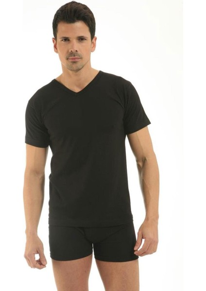 2009 Erkek Termal Içlik V Yaka Kısa Kol Atlet-Fanila