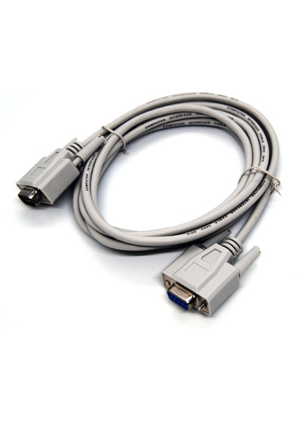 Beek Seri Uzatma Kablosu, D-Sub 9 Erkek / D-Sub 9 Dişi, 10 Metre, Bej Renk&lt;br&gt; beek Db9 M/F,BEIGE,10M