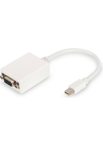 Digitus Displayport Adaptör Kablosu, Tip Mini Dp Erkek &lt;-&gt; HD15 Dişi, 0.15 Metre, Full Hd, Dp 1.1A, Beyaz Renk&lt;br&gt; digitus Displayport Adapter Cable, Type Mini Dp - HD15 M/f, 0.15M, Full H