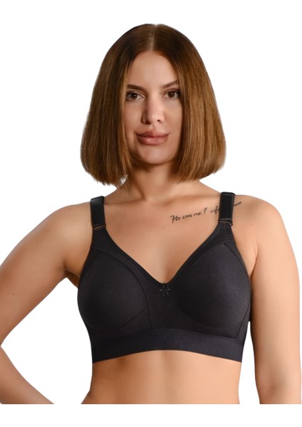 Lüks Pamuklu Penye Geniş Lastikli Telsiz Toparlayıcı ( Balensiz Minimizer ) Sütyen EBRU1010