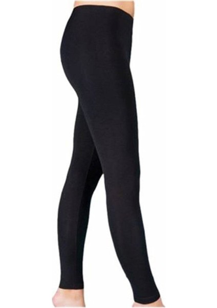 Kadın Siyah Peluşlu Termal Tayt