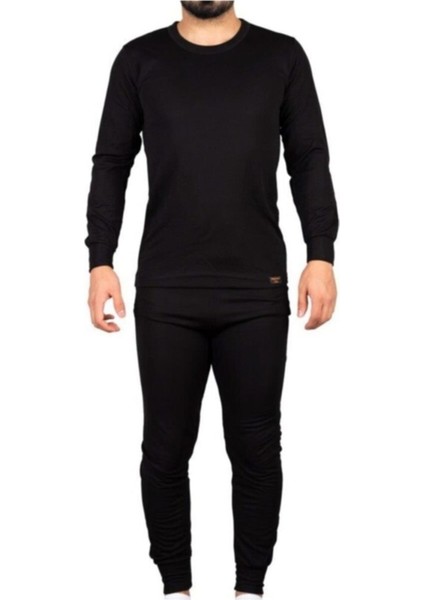 Unisex Siyah Alt Üst Takım Termal Içlik Bere Hediyeli