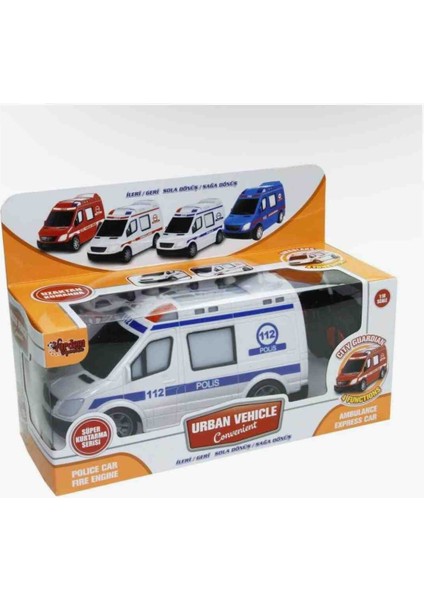 Uzaktan Kumandalı Ilk Yardım Araçları Itfaiye Polis Jandarma Ambulans 1:18 Ölçek