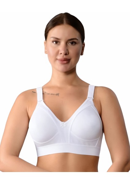 Lüks Pamuklu Penye Geniş Lastikli Telsiz Toparlayıcı ( Balensiz Minimizer ) Sütyen EBRU1010