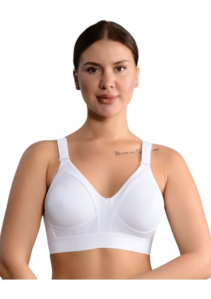Lüks Pamuklu Penye Geniş Lastikli Telsiz Toparlayıcı ( Balensiz Minimizer ) Sütyen EBRU1010 modelleri