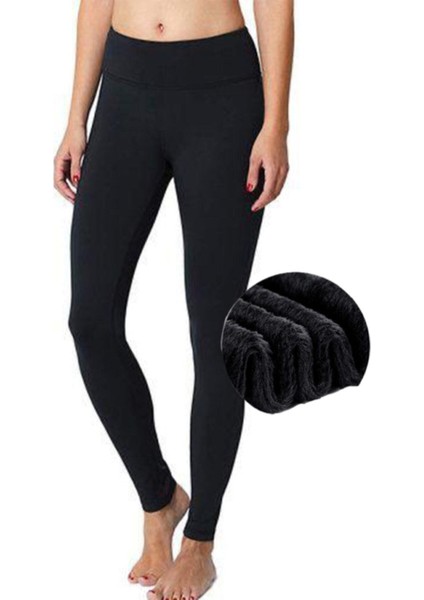 Kadın Siyah Içi Peluş Kışlık Termal Tayt fiyatları
