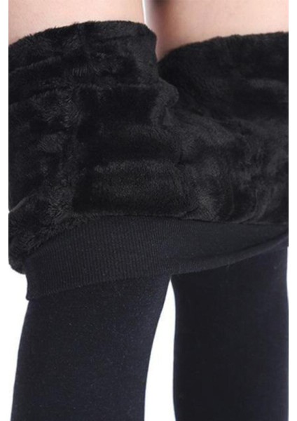 Kadın Siyah Içi Peluş Kışlık Termal Tayt indirimleri