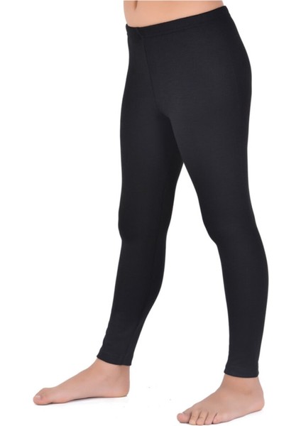 Kız Cocuk Siyah Termal Tayt
