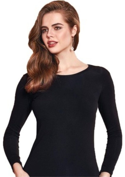 Kadın Siyah Uzun Kol Termal Giyim Içlik