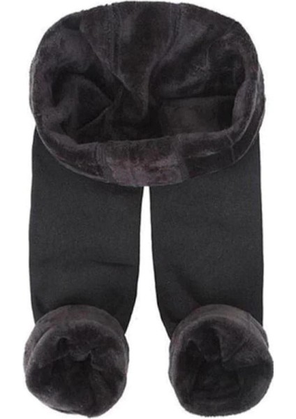 Kadın Siyah Içi Peluşlu Kışlık Termal Peluş Tayt modelleri