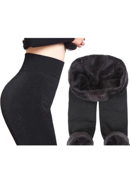 Kadın Siyah Termal Içi Peluş Tayt fiyatları