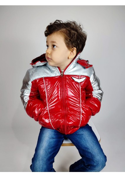 Çocuk Polar Astarlı Parlak Şişme Mont modelleri