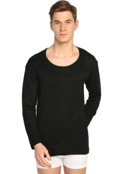 Erkek Siyah Termal Fanila Kışlık Içlik