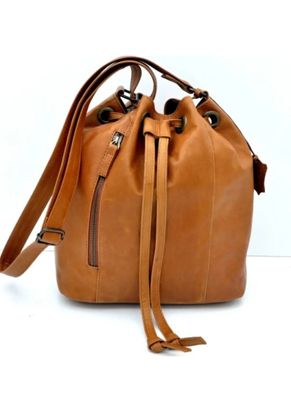 Gunn Büyük Torba Hakiki Deri Askılı Çanta
